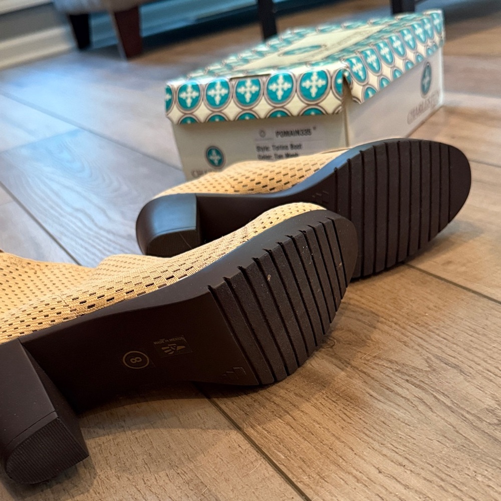 CHARLESTON SHOE CO. Tan Wedge Booties - Picture 6 of 6